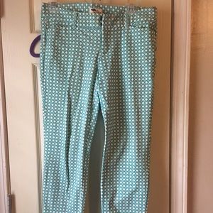 Patterned ankle pants